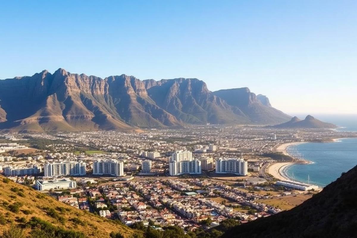 Table Mountain above the Cape Town city bowl
