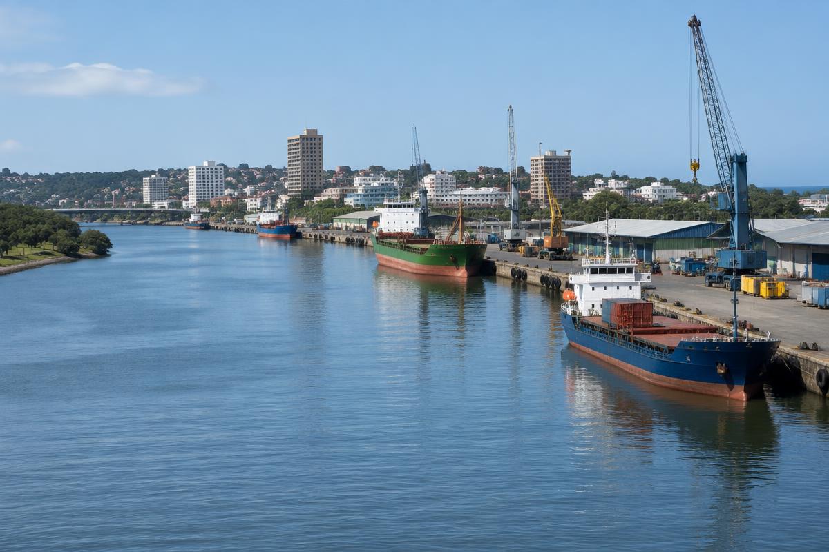 Buffalo River harbour and port at East London
