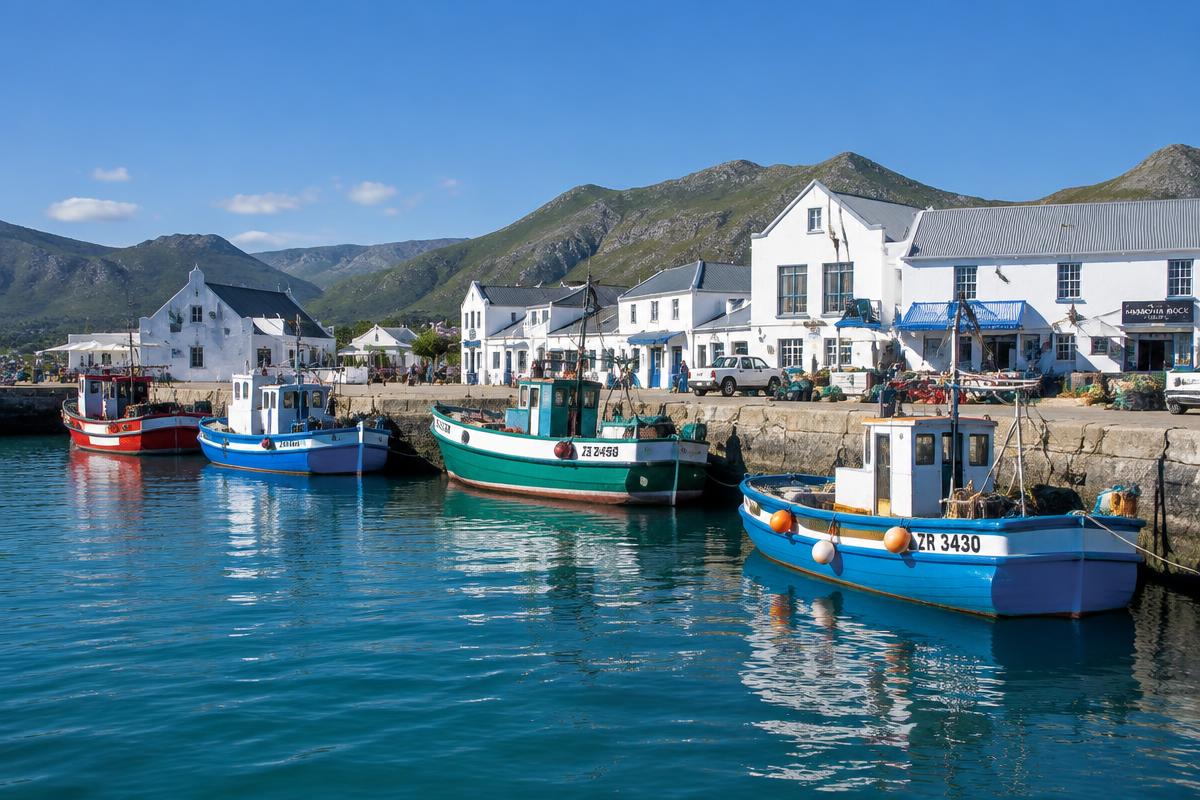 Fishing boats in the Hermanus old harbour