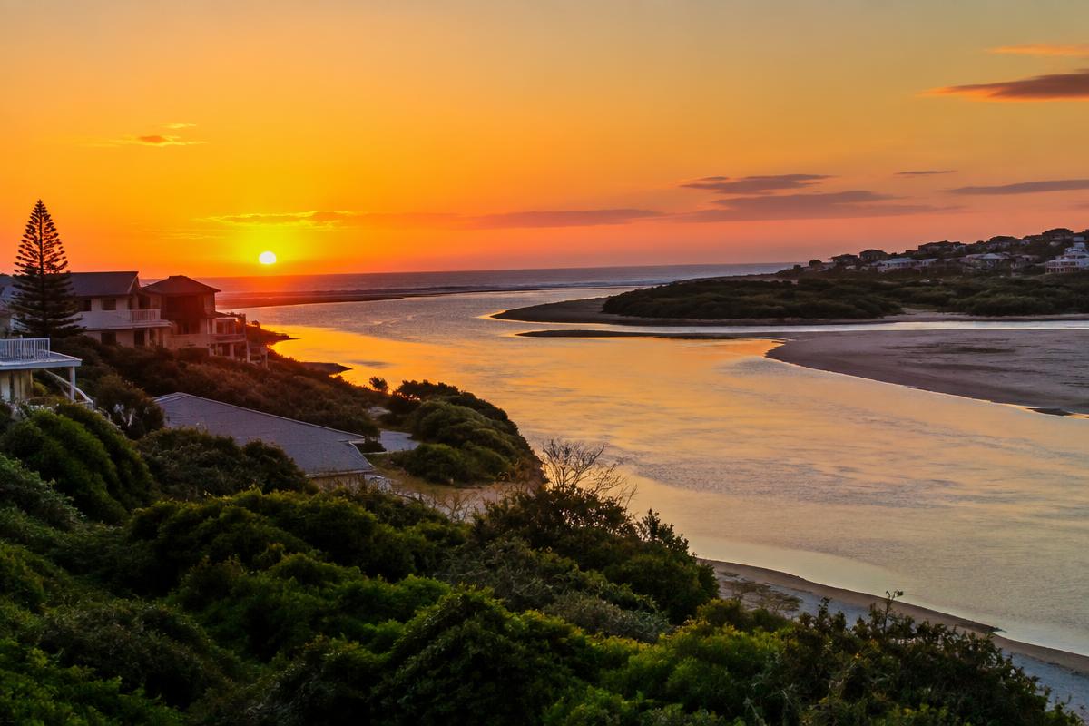 Kabeljous estuary at sunset near Jeffreys Bay