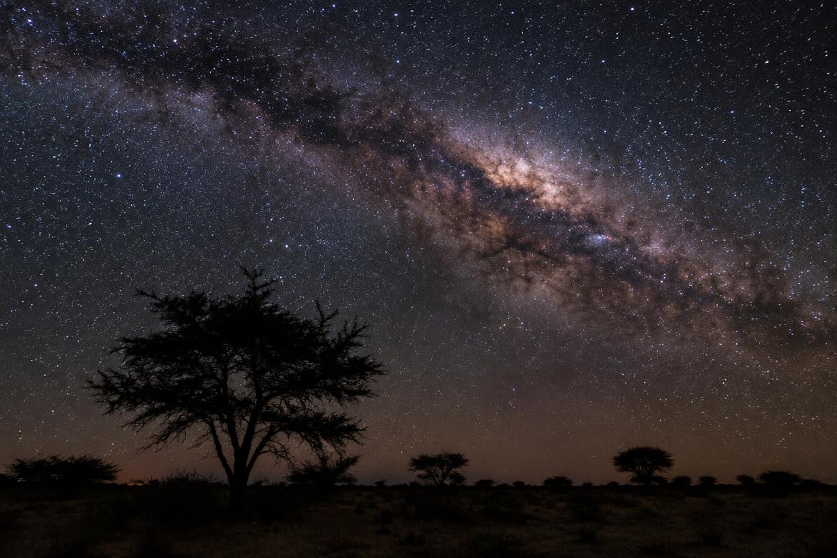 Milky Way night sky over the Kalahari near Kathu