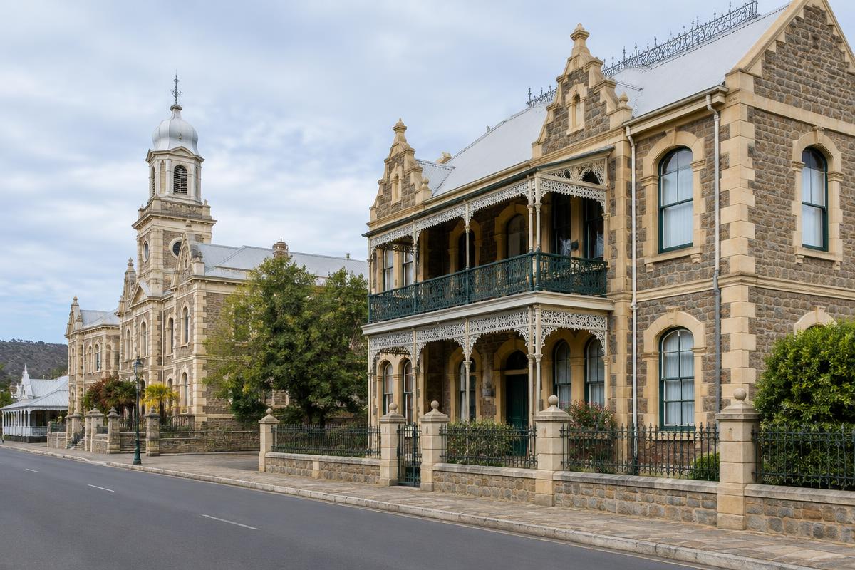 Historic stone buildings in King William's Town Eastern Cape