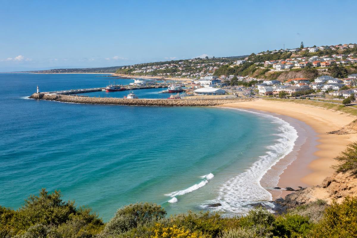 Mossel Bay harbour and beachfront