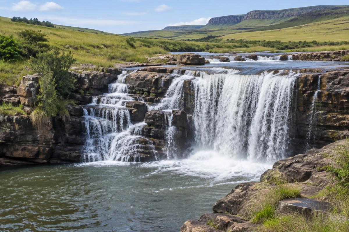 Ncandu river waterfall near Newcastle
