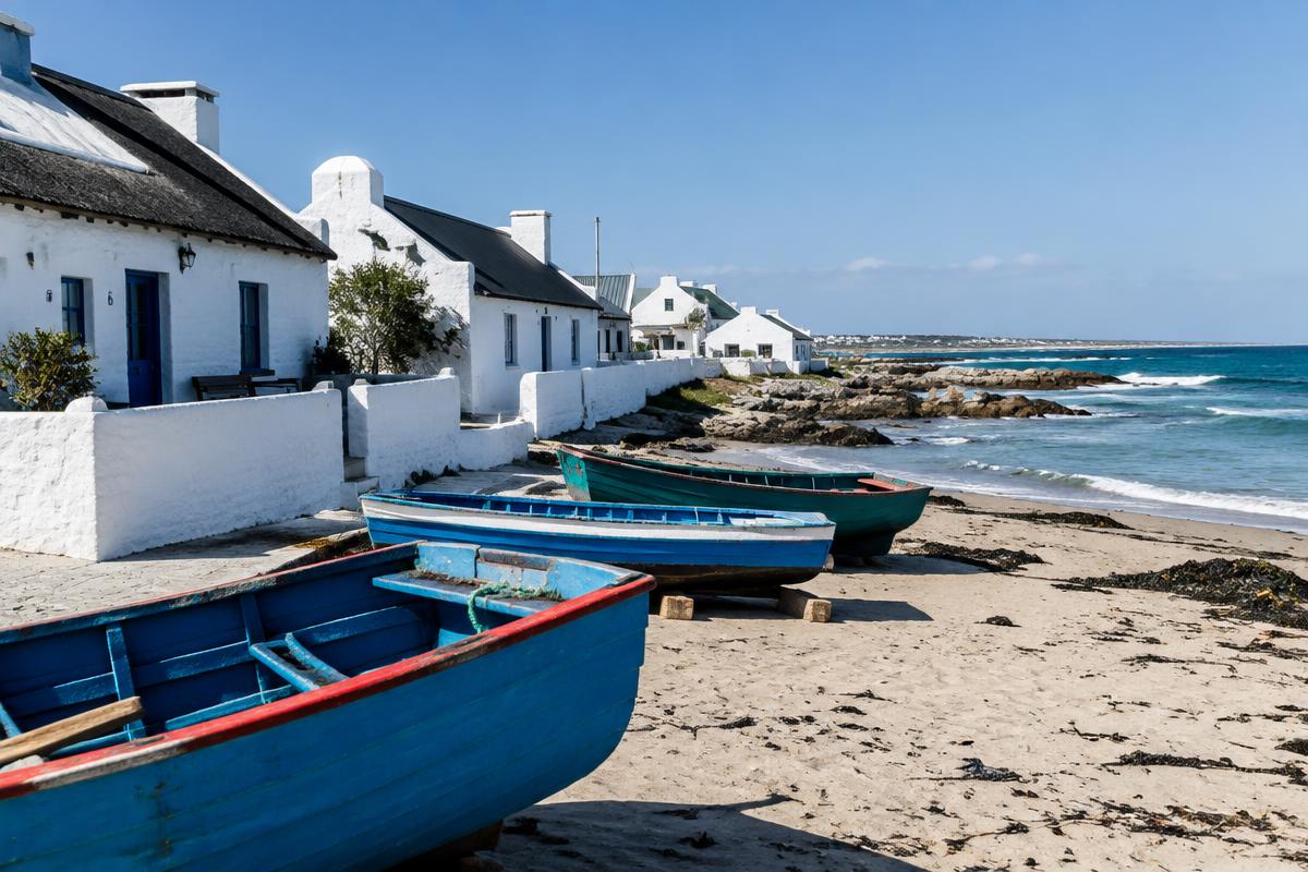Whitewashed cottages at Paternoster