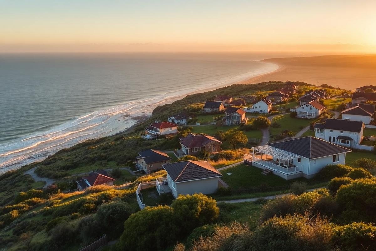 Coastal homes overlooking the ocean near Port Elizabeth