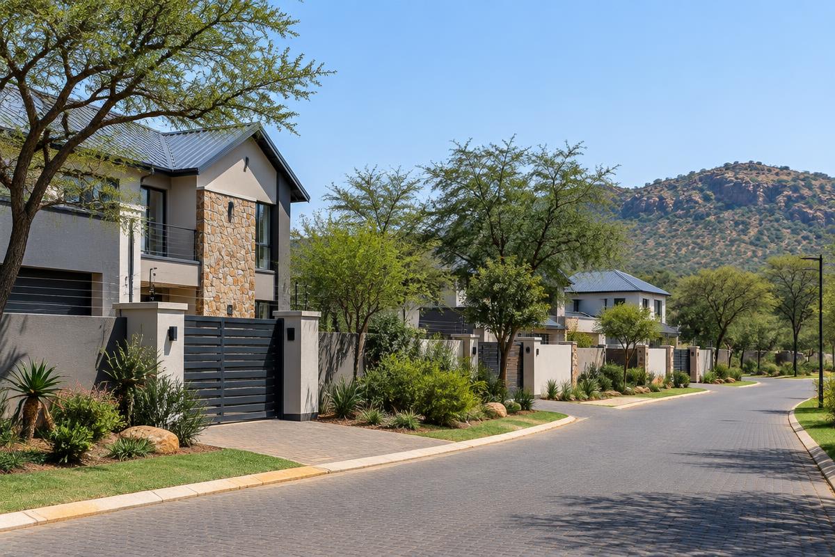 Secure estate homes with bushveld surroundings near Rustenburg