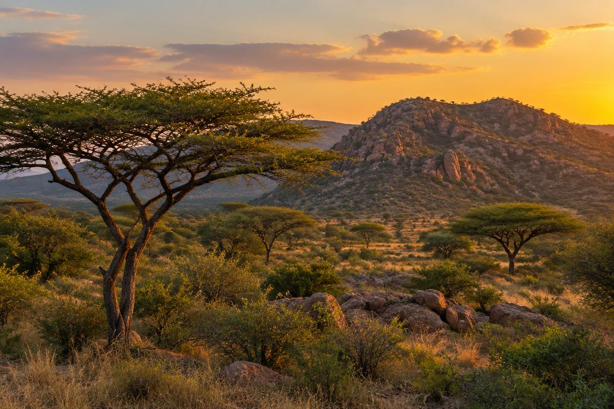 Bushveld and game reserve landscape near Rustenburg